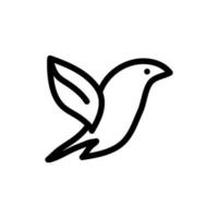 ensemble d'icônes vectorielles noires, isolées sur fond blanc. illustration plate sur un thème oiseau vecteur