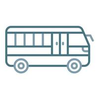 icône de deux couleurs de la ligne de bus électrique vecteur
