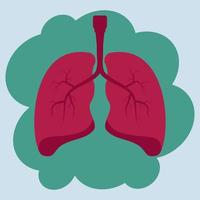 illustration vectorielle de conception pulmonaire. notion médicale vecteur