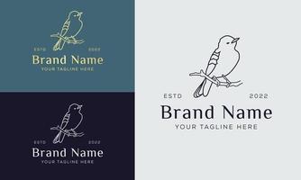 style linéaire d'icône de logo d'oiseau. modèles de conception de logo vectoriel