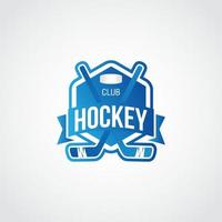 vecteur de conception de logo d'insigne d'emblème de bouclier de hockey sur glace américain
