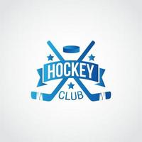 logo sportif du tournoi de hockey. illustration vectorielle moderne, conception de badge. vecteur