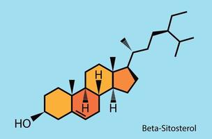 bêta-sitostérol, phytostérol et triglycérides, conception vectorielle de cholestérol vecteur