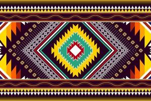 conception de motif ethnique abstrait géométrique. tapis en tissu aztèque ornement mandala ethnique chevron textile décoration papier peint. fond d'illustrations vectorielles de broderie traditionnelle indigène boho tribal vecteur