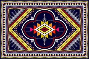 conception de motif ethnique abstrait géométrique. tapis en tissu aztèque ornement mandala ethnique chevron textile décoration papier peint. fond d'illustrations vectorielles de broderie traditionnelle indigène boho tribal vecteur