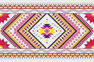 conception de motif ethnique abstrait géométrique. tapis en tissu aztèque ornement mandala chevron décoration textile papier peint. fond de vecteur de broderie traditionnelle ethnique indigène boho tribal