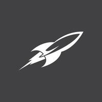 logo d'avion icône vectorielle, fusée spatiale, design premium vecteur