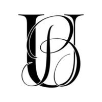 ub, bu, logo monogramme. icône de signature calligraphique. monogramme de logo de mariage. symbole de monogramme moderne. logo de couple pour mariage vecteur