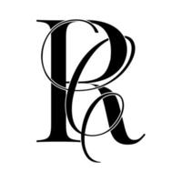 rc, cr, logo monogramme. icône de signature calligraphique. monogramme de logo de mariage. symbole de monogramme moderne. logo de couple pour mariage vecteur