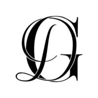 gd, dg, logo monogramme. icône de signature calligraphique. monogramme de logo de mariage. symbole de monogramme moderne. logo de couple pour mariage vecteur