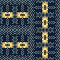 Motif de tissu natif sans couture 2 en 1 conçu à partir de formes géométriques, utilisez-le comme image d'arrière-plan, détruisez les chemises et faites des motifs sur les choses. vecteur