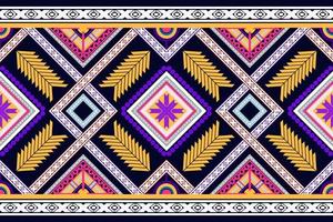 conception de motifs géométriques ethniques orientaux traditionnels pour l'illustration de broderie de style rétro batik de vêtements de papier peint de tapis de fond. vecteur