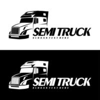 vecteur de conception de logo de camion semi