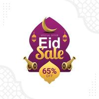 eid vente étiquette bannière autocollant badge modèle conception promotion vecteur