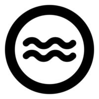 désignation lavable sur l'icône de symbole de papier peint en cercle rond illustration vectorielle de couleur noire image de style plat vecteur