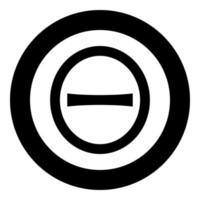 thêta capitale symbole grec lettre majuscule icône de police en cercle rond illustration vectorielle de couleur noire image de style plat