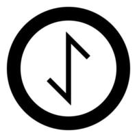 eywas rune if force egis symbole icône noir vecteur de couleur en cercle rond illustration image de style plat