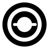 joint avec rainure portant l'icône en cercle autour de l'image d'illustration vectorielle de couleur noire style de contour solide vecteur