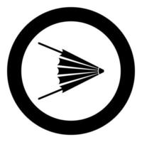 souffleur d'air feu soufflet forge icône en cercle rond illustration vectorielle de couleur noire image de style de contour solide vecteur