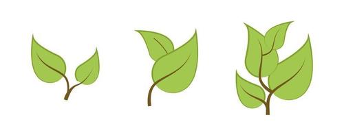 jeu d'icônes vectorielles d'herbe, d'arbre et de branches. contient des symboles tels que plante, feuille. trait modifiable. jeu d'icônes colorées. vecteur