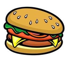 illustration vectorielle de burger vecteur