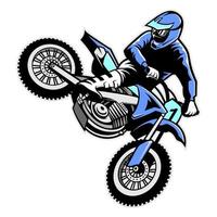 le motocross saute vecteur