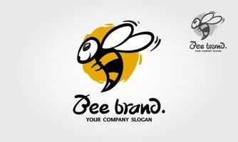 modèle de logo vectoriel de marque d'abeille. modèle de logo élégant et moderne. ce modèle de logo peut être utilisé pour les entreprises, les sites Web, la papeterie, les vêtements, etc.