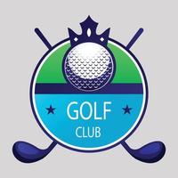 conception de modèle de logo de golf abstrait vecteur