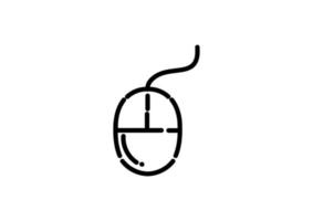 illustration de la souris dans le style de ligne pointillée vecteur