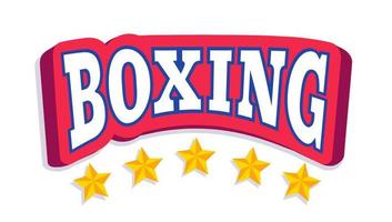 emblème vintage de vecteur pour la boxe. logo vectoriel pour club de boxe avec étoiles.