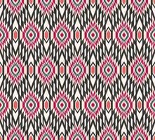 forme géométrique traditionnelle tribale ethnique motif sans couture fond de couleur rouge violet. motif de paréo batik. utilisation pour le tissu, le textile, les éléments de décoration intérieure, le rembourrage, l'emballage. vecteur