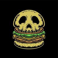 burger mascotte illustration vecteur premium