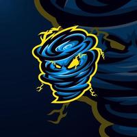 tornade mascotte logo esport vecteur premium