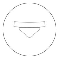 icône de la culotte des femmes couleur noire en cercle vecteur