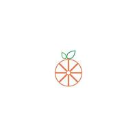 logo d'icône de fruits orange vecteur