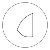 icône de poitrine féminine couleur noire en cercle illustration vectorielle isolée vecteur