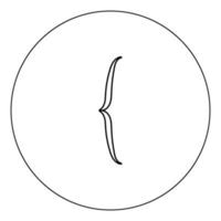 icône de support couleur noire en cercle illustration vectorielle isolée