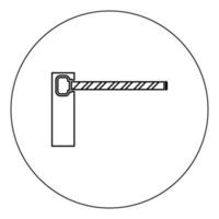 icône barrière couleur noire en cercle illustration vectorielle isolée vecteur