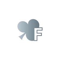 logo lettre f combiné avec un design d'icône de trèfle vecteur