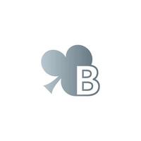 logo lettre b combiné avec un design d'icône de trèfle vecteur