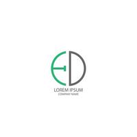 cercle e logo lettre design vecteur