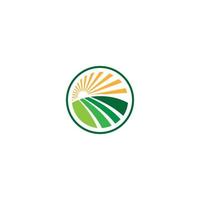 logo agricole. création de logo de feuille, concept écologique
