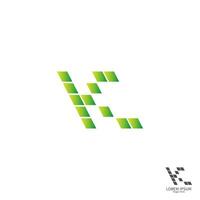 lettre k carré logo icône concept design vecteur