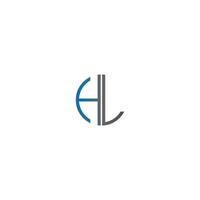 cercle hl logo lettres vecteur