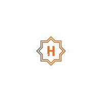 conception de lettres de logo h carré vecteur