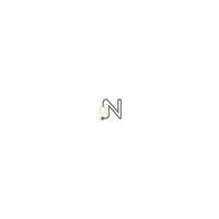 lettre n et lampe, logo bulbe vecteur