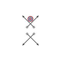 illustration vectorielle d'icône de logo de tir à l'arc vecteur