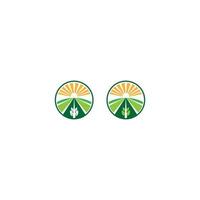 logo agricole. création de logo de feuille, concept écologique