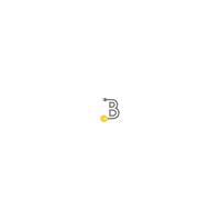 lettre b et lampe, logo bulbe vecteur