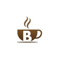 tasse à café icône design lettre b logo vecteur
